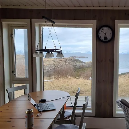 See Lofoten Mountains Midnight Sun And Nothern Lights In Steigen Exterior photo